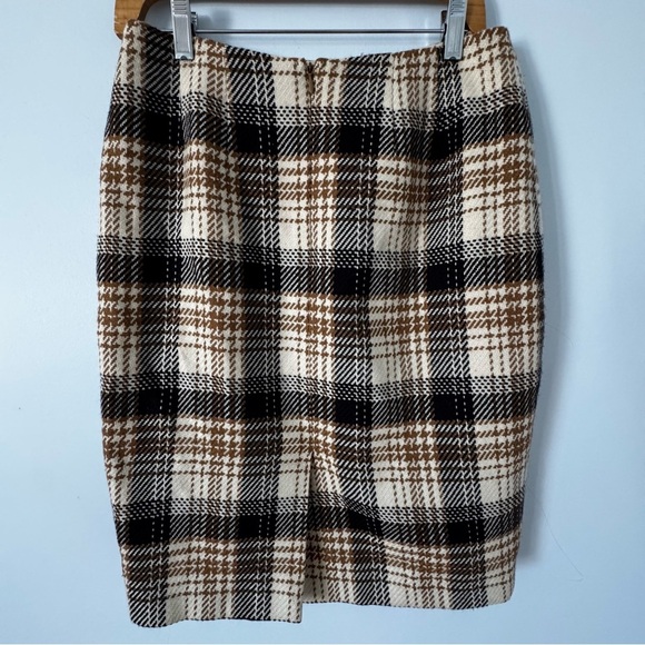 Vintage Jax & Mélanie Lyne Wool Plaid Pencil Skirt | Size 10 - Picture 2 of 5